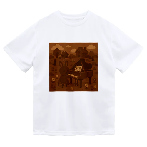 チョコピアノを弾く♪ビターチョコうさの国🍫🎹🐇 Dry T-Shirt
