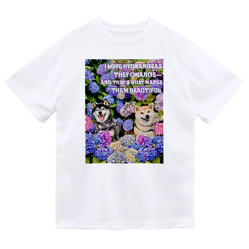 空豆と紫陽花 Dry T-Shirt