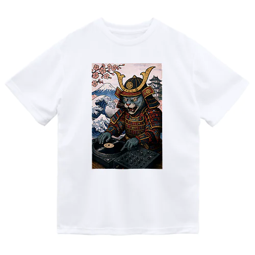 侍猫 DJ スクラッチ 妖怪 浮世絵 Dry T-Shirt