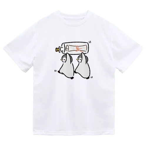 しろくまヘンリーと仲良しぺんぎん（小瓶） ドライTシャツ