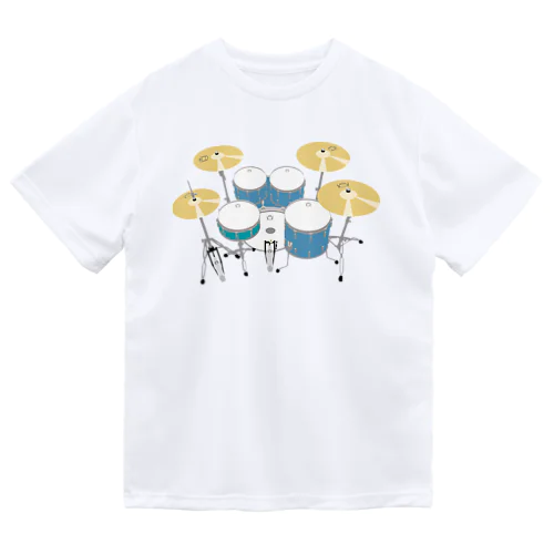 ドラムセット(ブルー) Dry T-Shirt