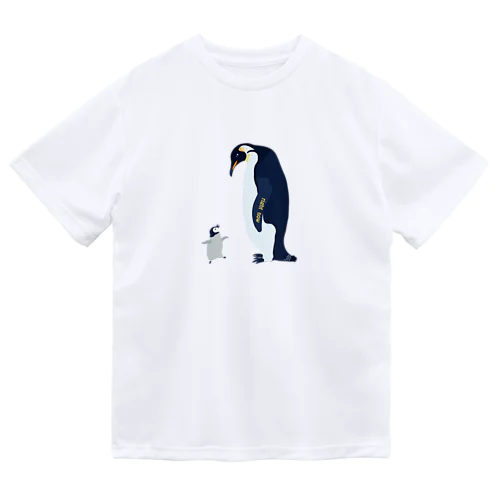 皇帝ペンギン親子 ドライTシャツ