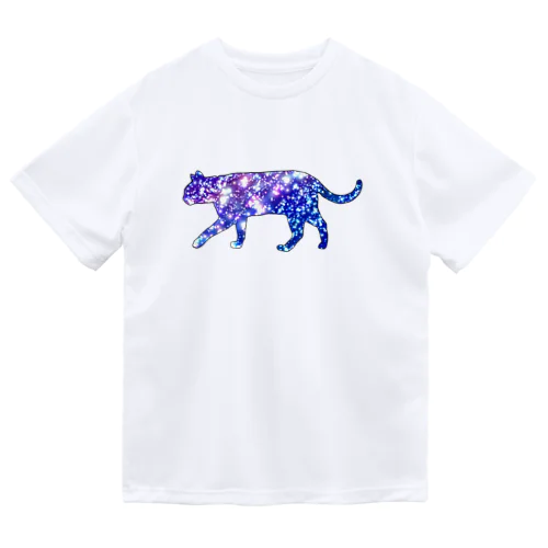 猫シルエット（ギャラクシー柄②） ドライTシャツ