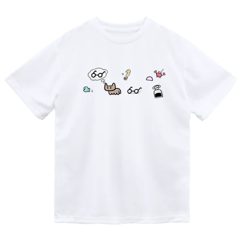 ねこめがね ドライTシャツ