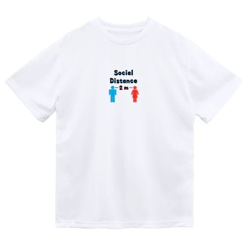 ソーシャルディスタンス（社会的距離） ドライTシャツ