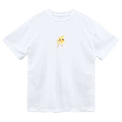 オカメインコ　おすましルチノー【まめるりはことり】 ドライTシャツ