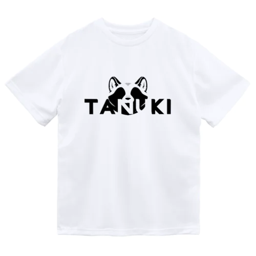 シルエットTANUKI（黒） Dry T-Shirt