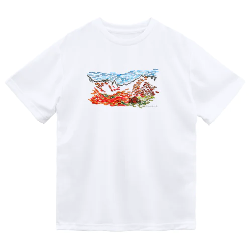 紅葉の涸沢  ドライTシャツ