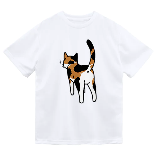 ねこけつ（三毛猫） ドライTシャツ