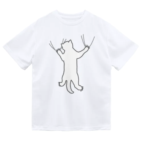 しがみつく白猫 Dry T-Shirt