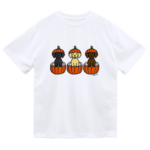 ハロウィンかぼちゃのラブラドール Dry T-Shirt