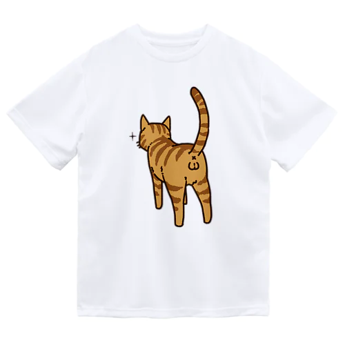 ねこけつω（茶トラ） ドライTシャツ