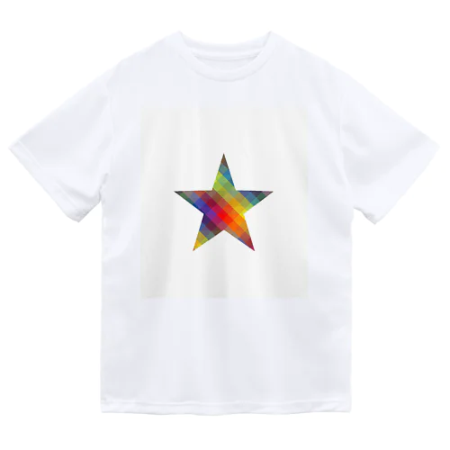 虹×スター×虹（ホワイト） ドライTシャツ