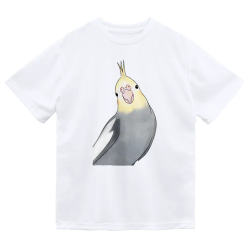 おしゃまなオカメインコちゃん【まめるりはことり】 ドライTシャツ