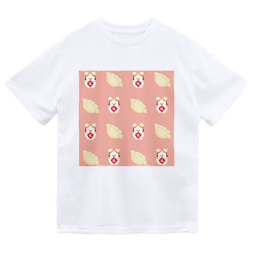 餃子ぷに　ピンク ドライTシャツ