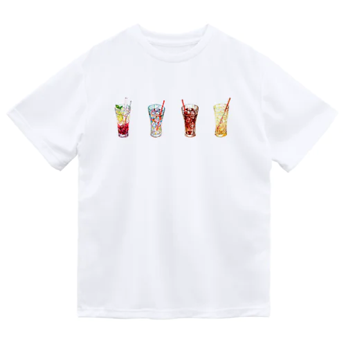 4杯のグラスドリンク Dry T-Shirt