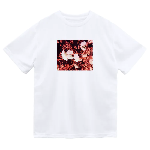 夜桜 ドライTシャツ