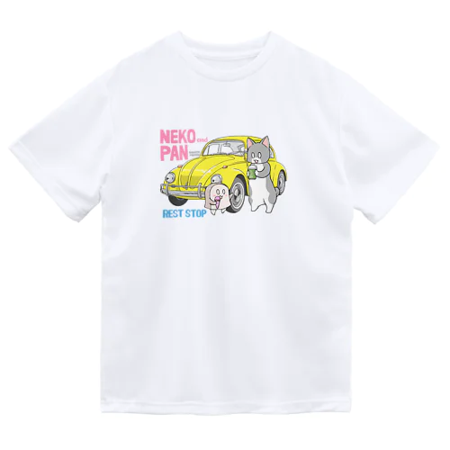 ねことパンちゃんのドライブイン Dry T-Shirt