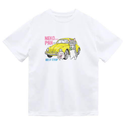 ねことパンちゃんのドライブイン ドライTシャツ