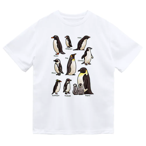 ペンギンだらけ ドライTシャツ