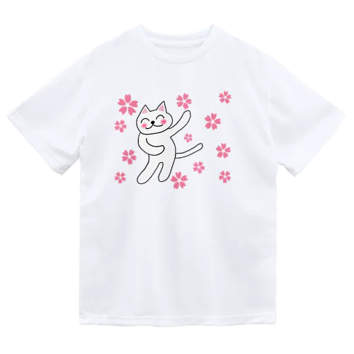 春うらら。浮かれニャンコ♫ ドライTシャツ