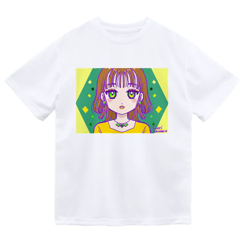 シースルーバングとゆるウェーブな女の子 Dry T-Shirt