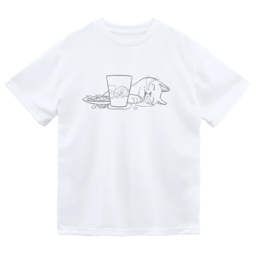 へべれけ猫 ドライTシャツ