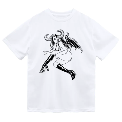 ロックT ROCK'N PUNK - 悪魔ちゃん  モノクロ ドライTシャツ