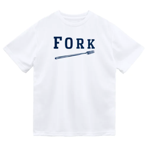 FORK (NAVY) ドライTシャツ