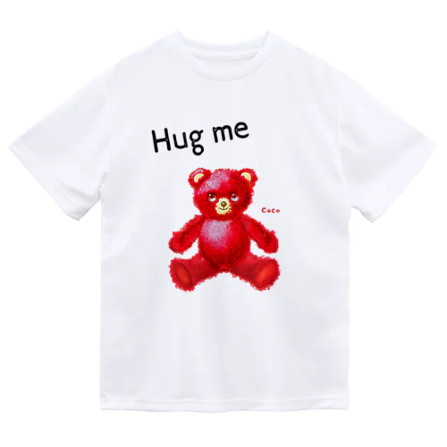 【Hug me】（赤くま） ドライTシャツ