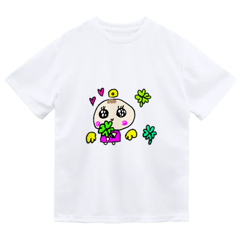 ゆるかわベビーの天使ちゃんクローバー🍀 ドライTシャツ