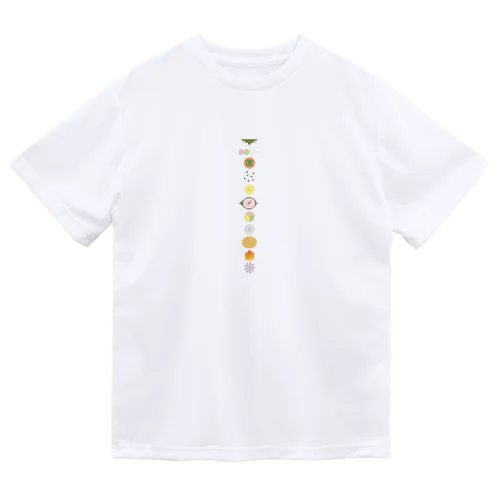 やさしい色合いの和菓子のセット ドライTシャツ