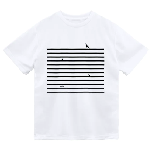 サメサメボーダー | Black | Dry T-Shirt