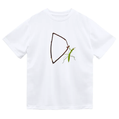 【D】カマキリついてるよ！イニシャル ドライTシャツ