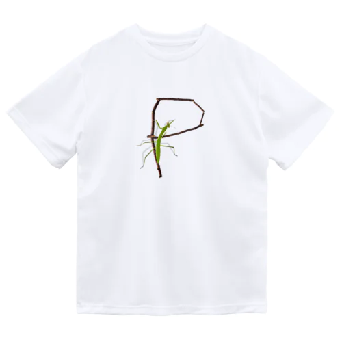 【P】カマキリついてるよ！イニシャル ドライTシャツ