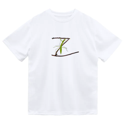 【Z】カマキリついてるよ！イニシャル ドライTシャツ