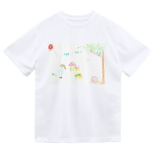 青い鳥のいる風景 ドライTシャツ