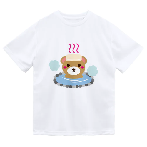 温泉クマ ドライTシャツ
