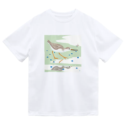 ソリハシシギとコメツキガニ Dry T-Shirt