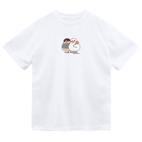 仲良し白文鳥と桜文鳥 Dry T-Shirt