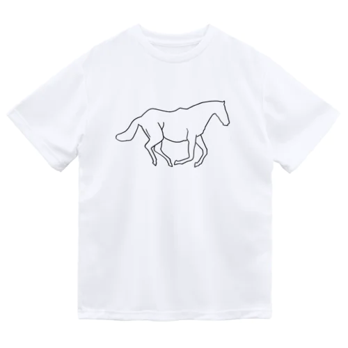 ウマアウトライン Dry T-Shirt