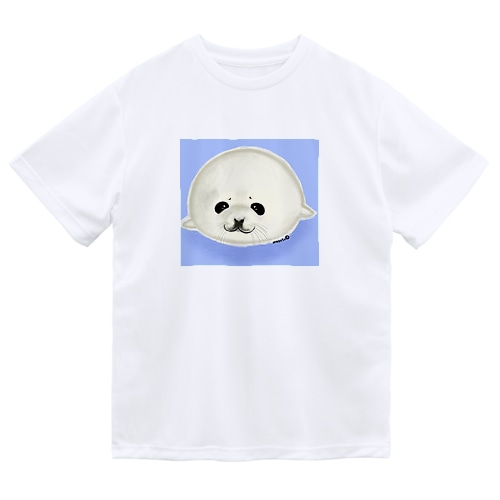 ベビーアザラシ背景あり Dry T-Shirt