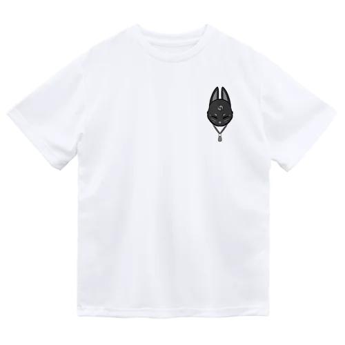 狐面（黒白） Dry T-Shirt