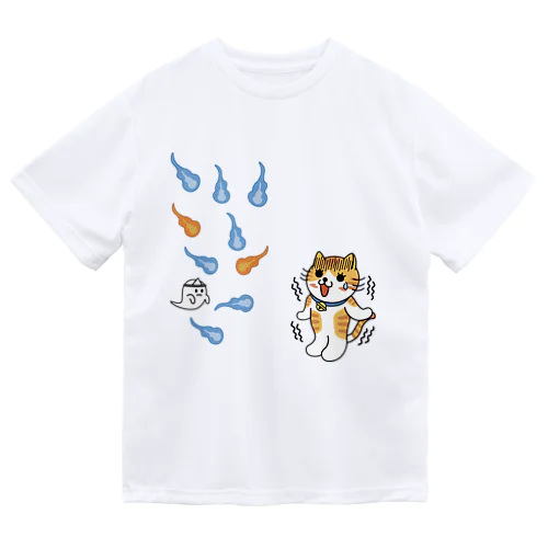 人魂にゃんこ ドライTシャツ