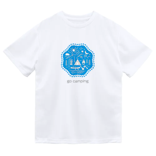 キャンプサイト（Blue） ドライTシャツ