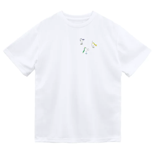 トコトコ3羽ドリ ドライTシャツ