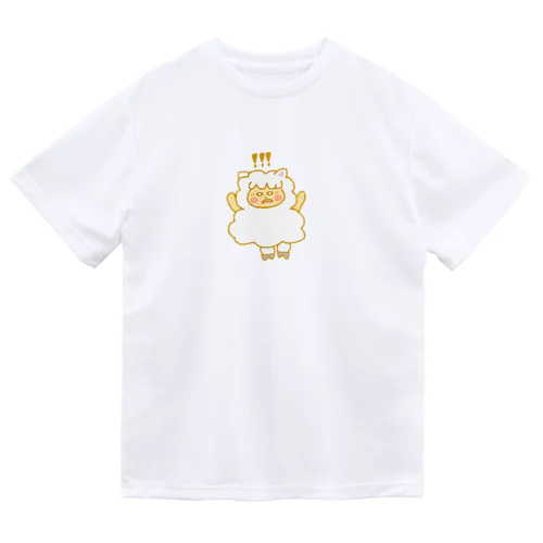 驚きもふもふ羊 ドライTシャツ