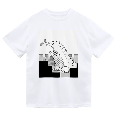 ギョウザウルス襲来！(モノクロ) Dry T-Shirt