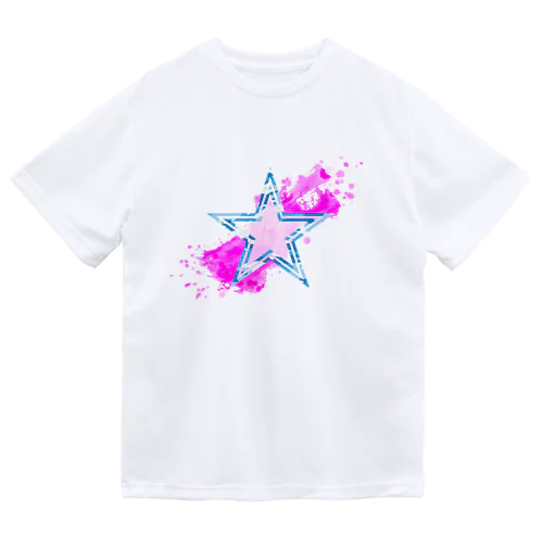 ブルーカモフラージュ⭐︎STAR×ピンク Dry T-Shirt