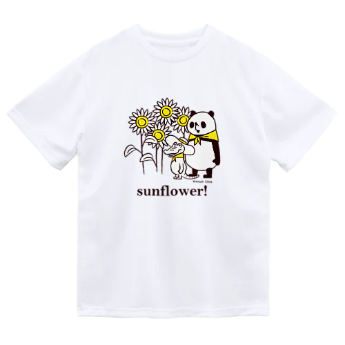 ひまわり咲いた　パンダのおはなし ドライTシャツ